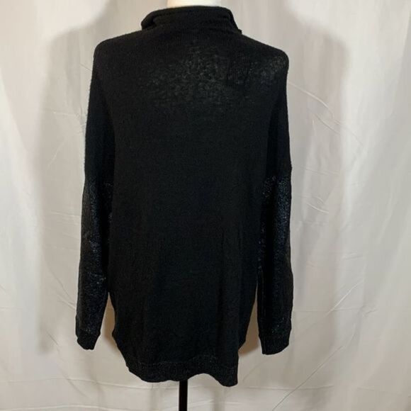 Guess Los Angeles Black Fuzzy Sparkly Sweater NWT - Picture 4 of 13